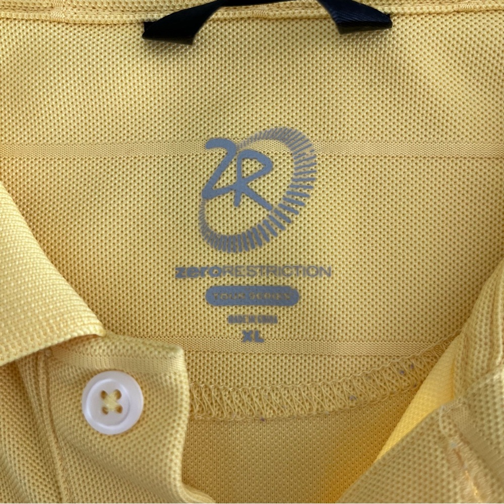 Zero Restriction Men’s Short Sleeve Polo Yellow XL Golf polo - Picture 2 of 5